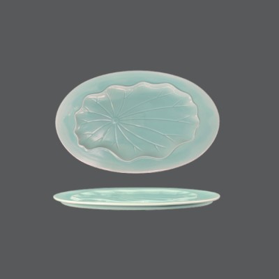 綠荷葉長盤 P61433-GR