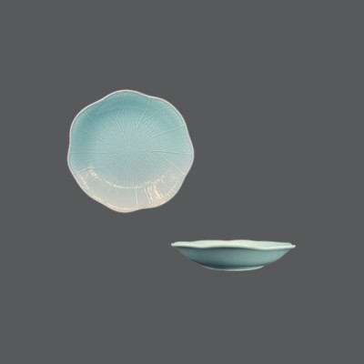 綠荷葉湯盤 FA0009