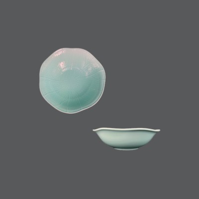 綠荷葉湯盤 FA0008